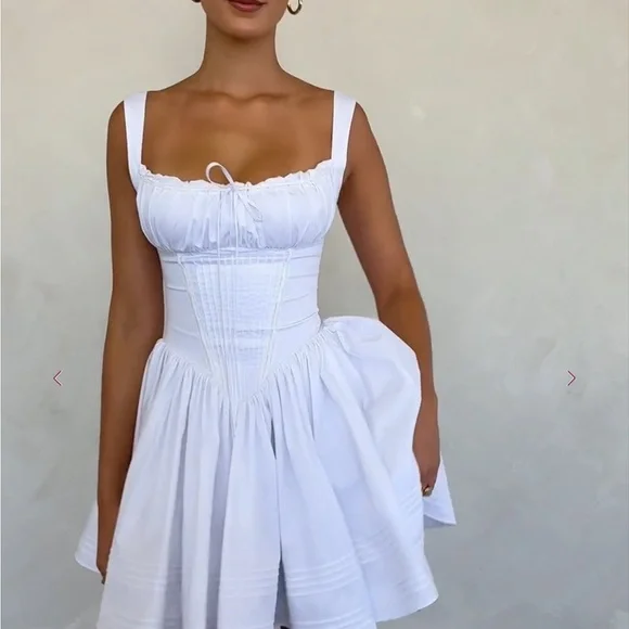 House of CB Natassia White Corset Mini Dress, size small, NWOT - Picture 3 of 6